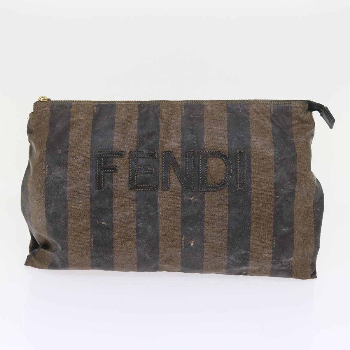 FENDI Pecan Canvas Hand Bag Coated Canvas 3Set Brown Black bs9108
