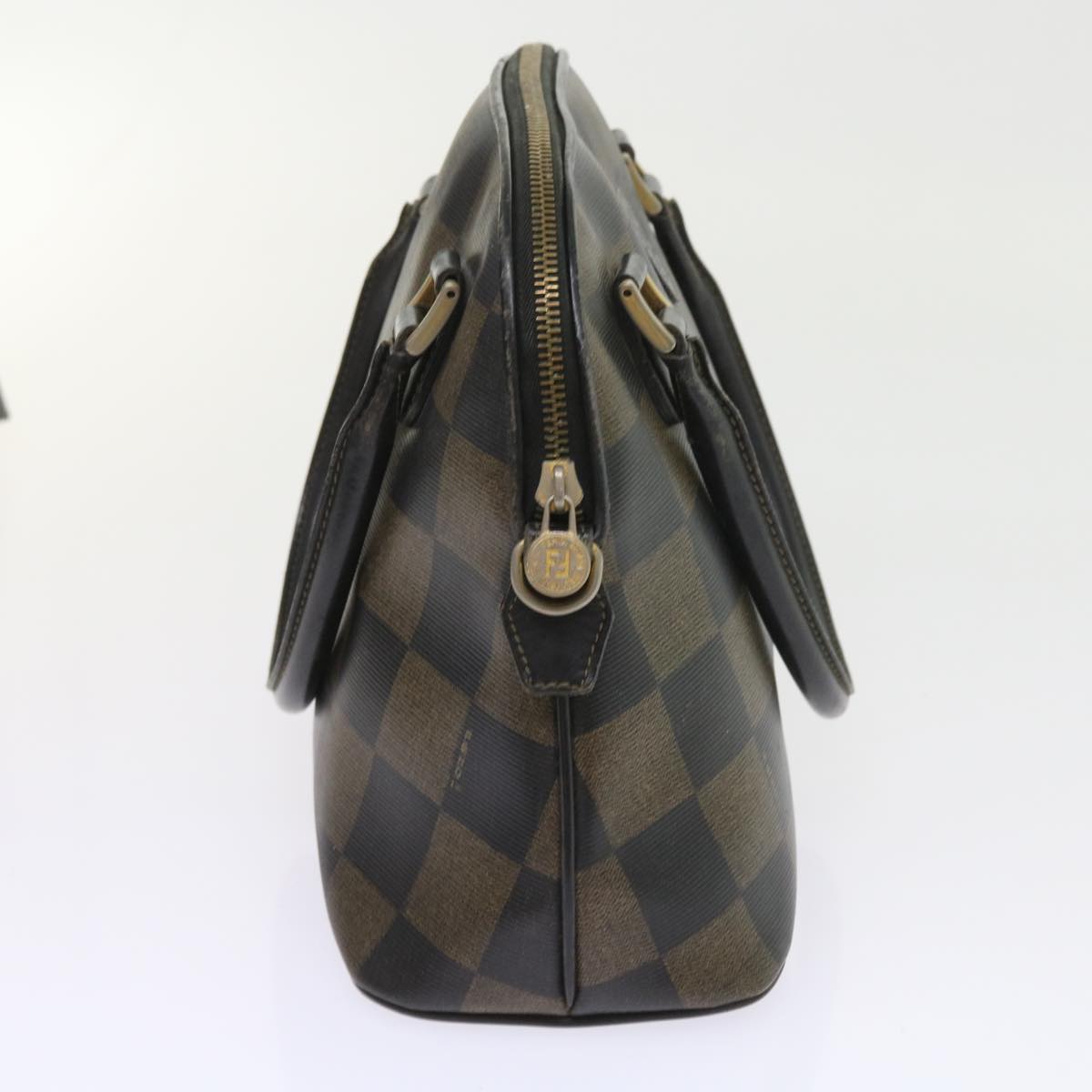 FENDI Pecan Canvas Hand Bag Coated Canvas 3Set Brown Black bs9108
