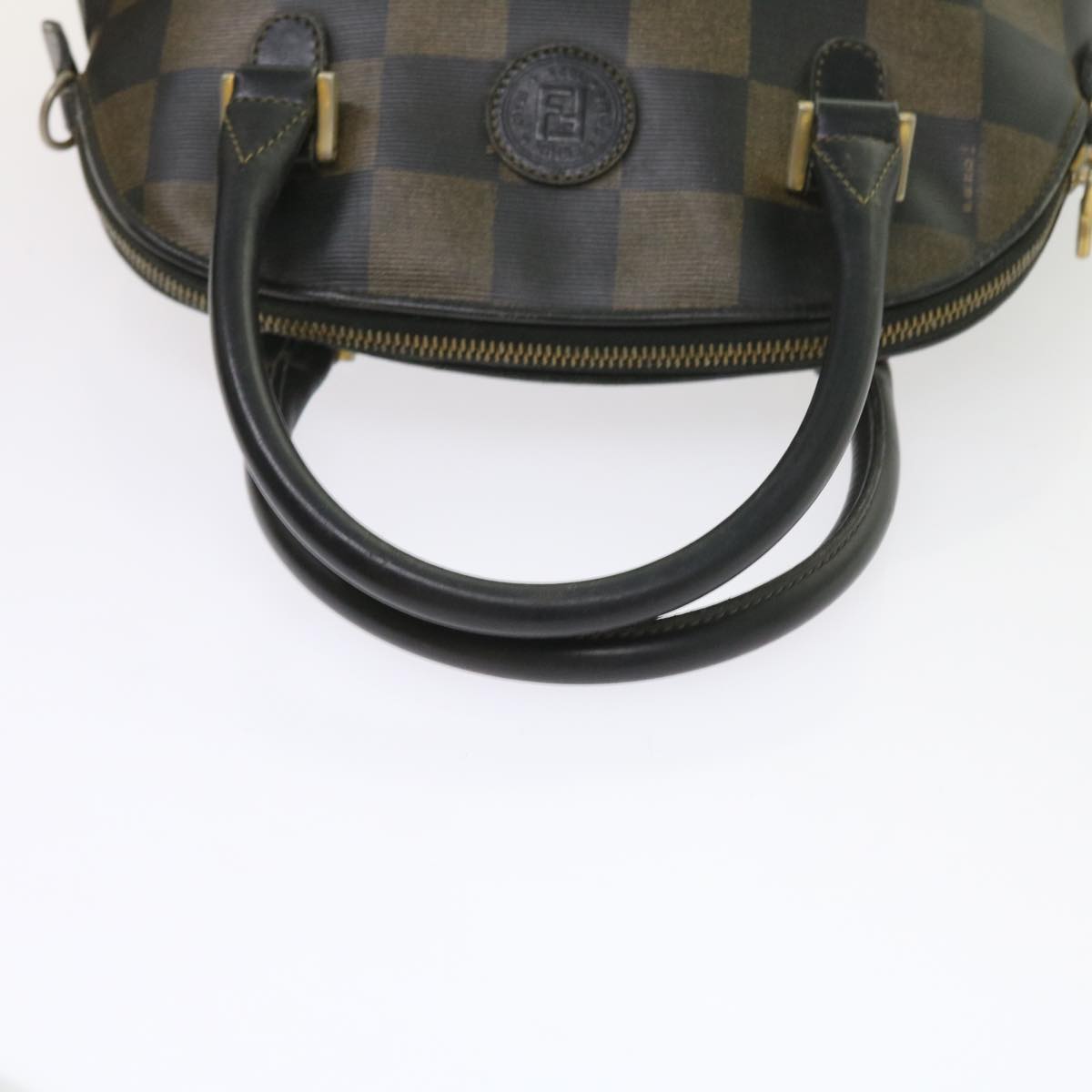 FENDI Pecan Canvas Hand Bag Coated Canvas 3Set Brown Black bs9108