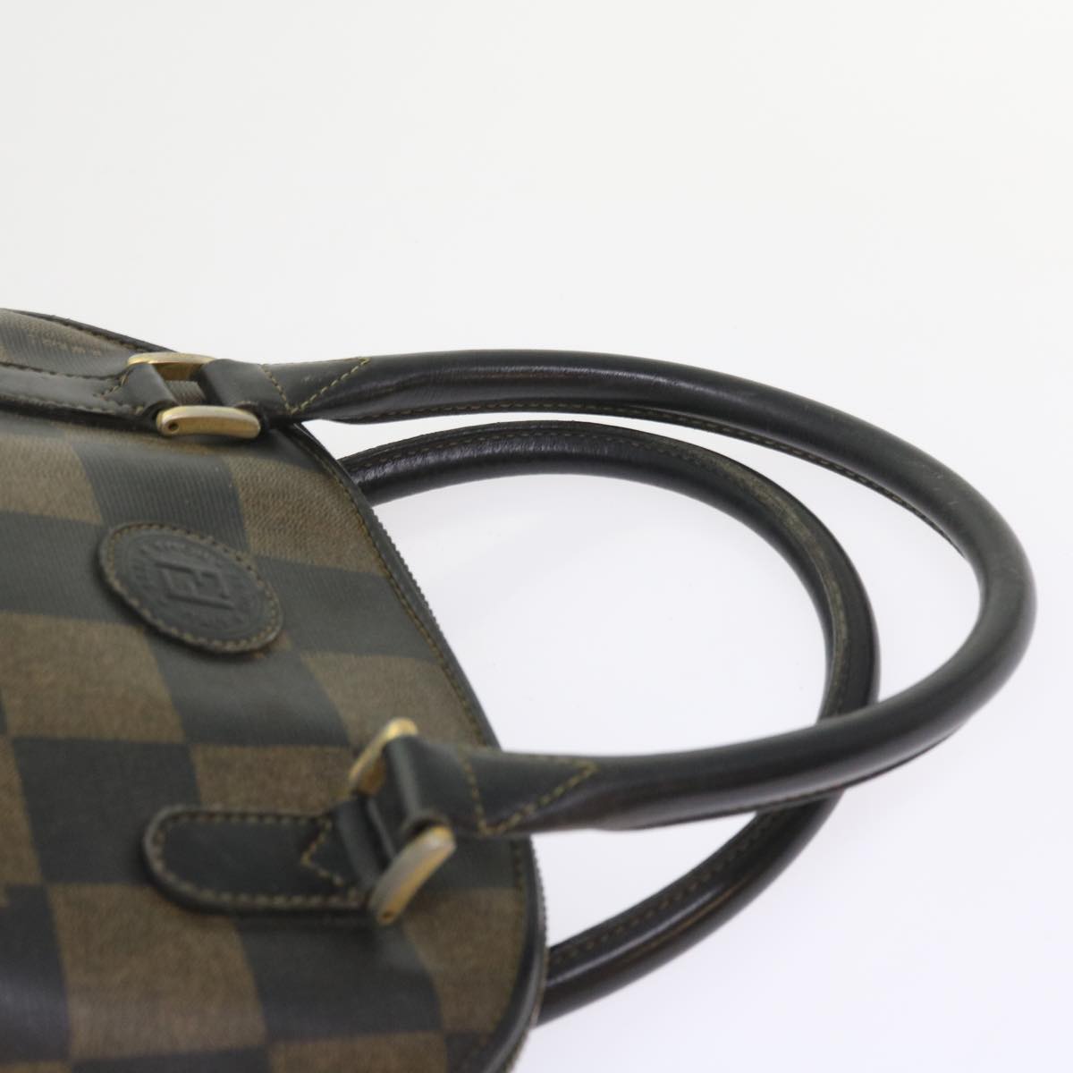FENDI Pecan Canvas Hand Bag Coated Canvas 3Set Brown Black bs9108