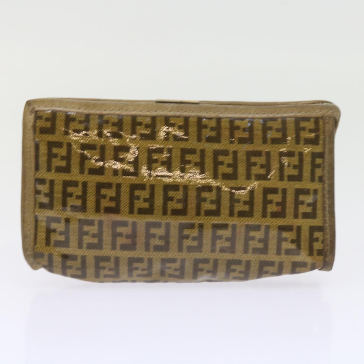 FENDI Pecan Canvas Wallet Shoulder Bag Coated Canvas 6Set Brown bs9110