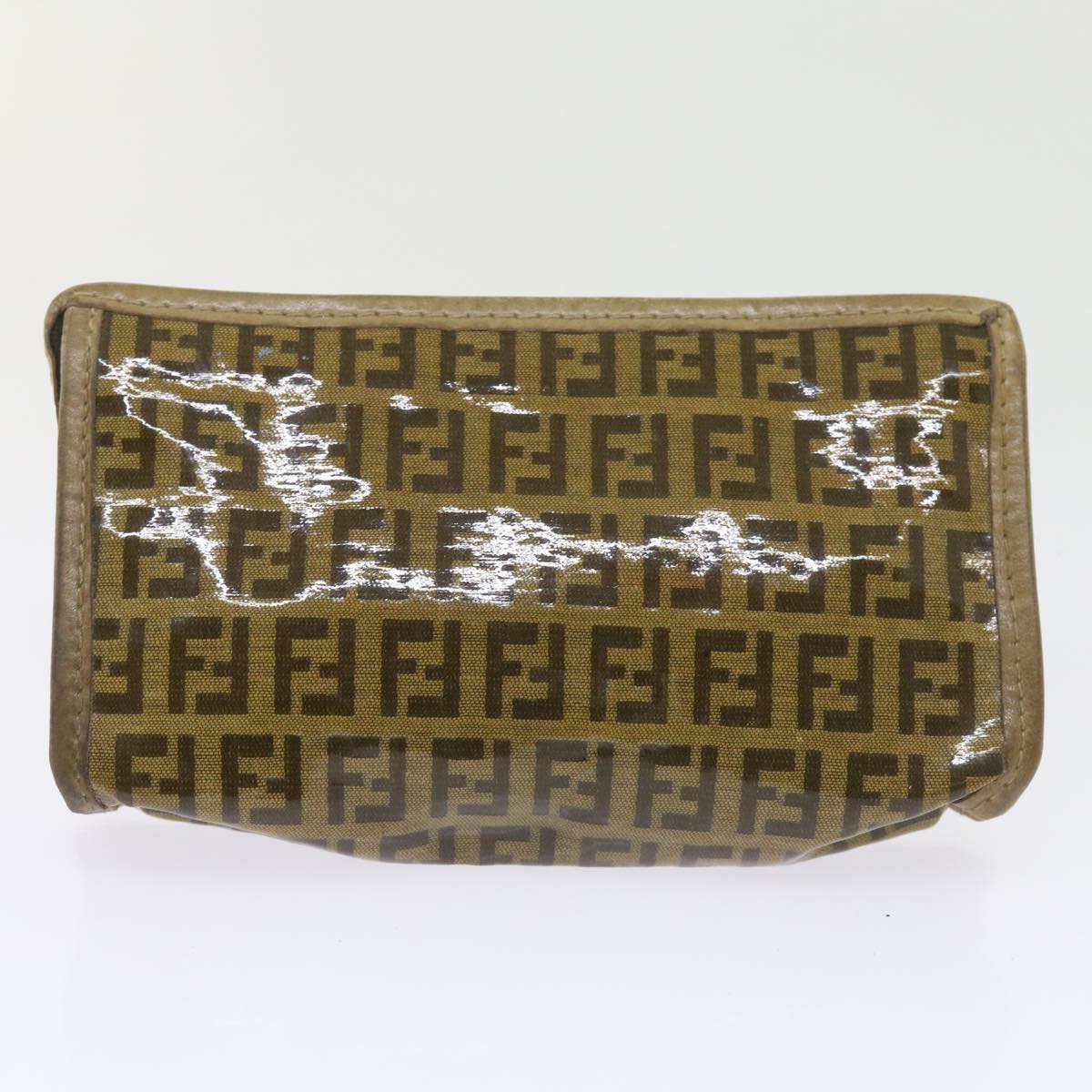 FENDI Pecan Canvas Wallet Shoulder Bag Coated Canvas 6Set Brown bs9110