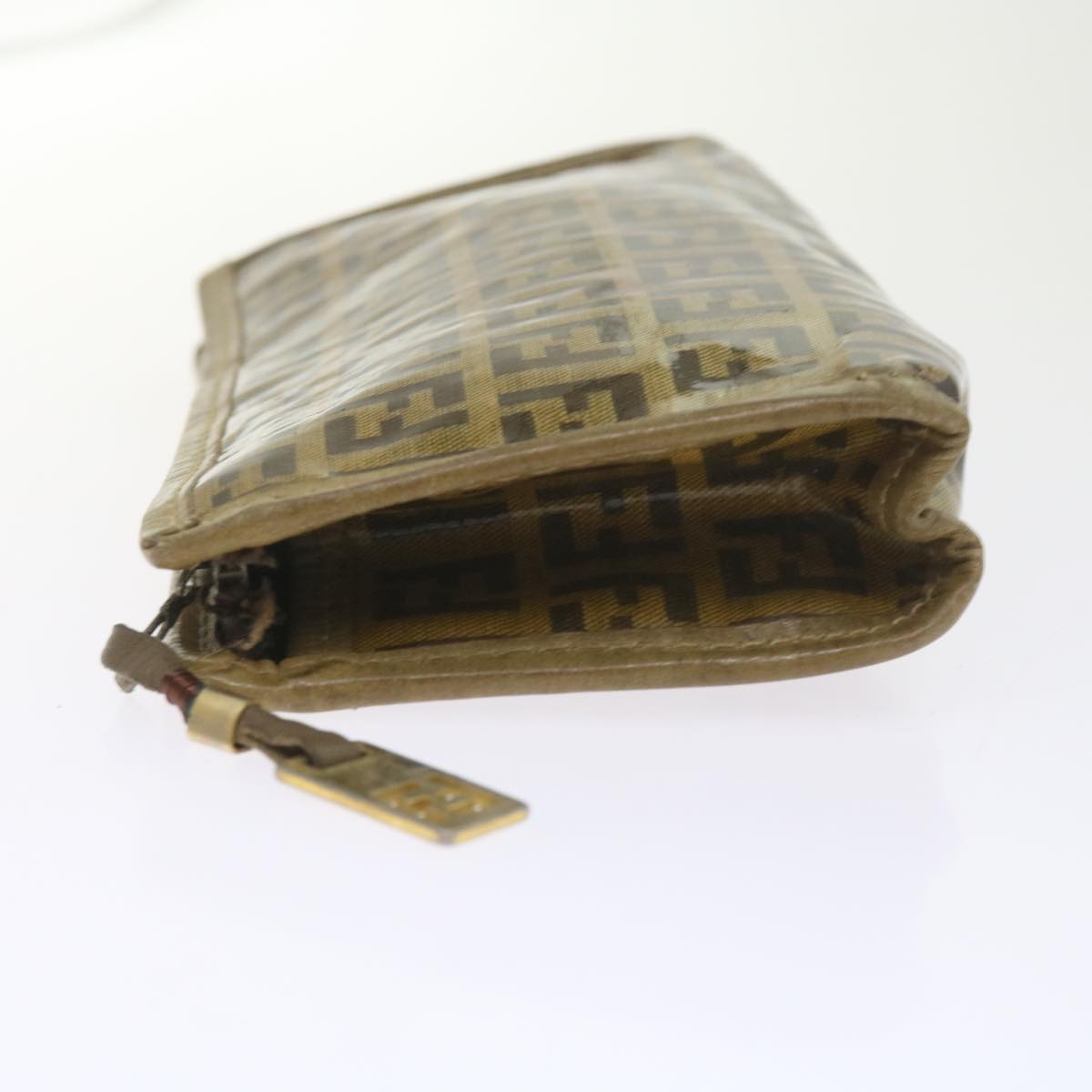 FENDI Pecan Canvas Wallet Shoulder Bag Coated Canvas 6Set Brown bs9110