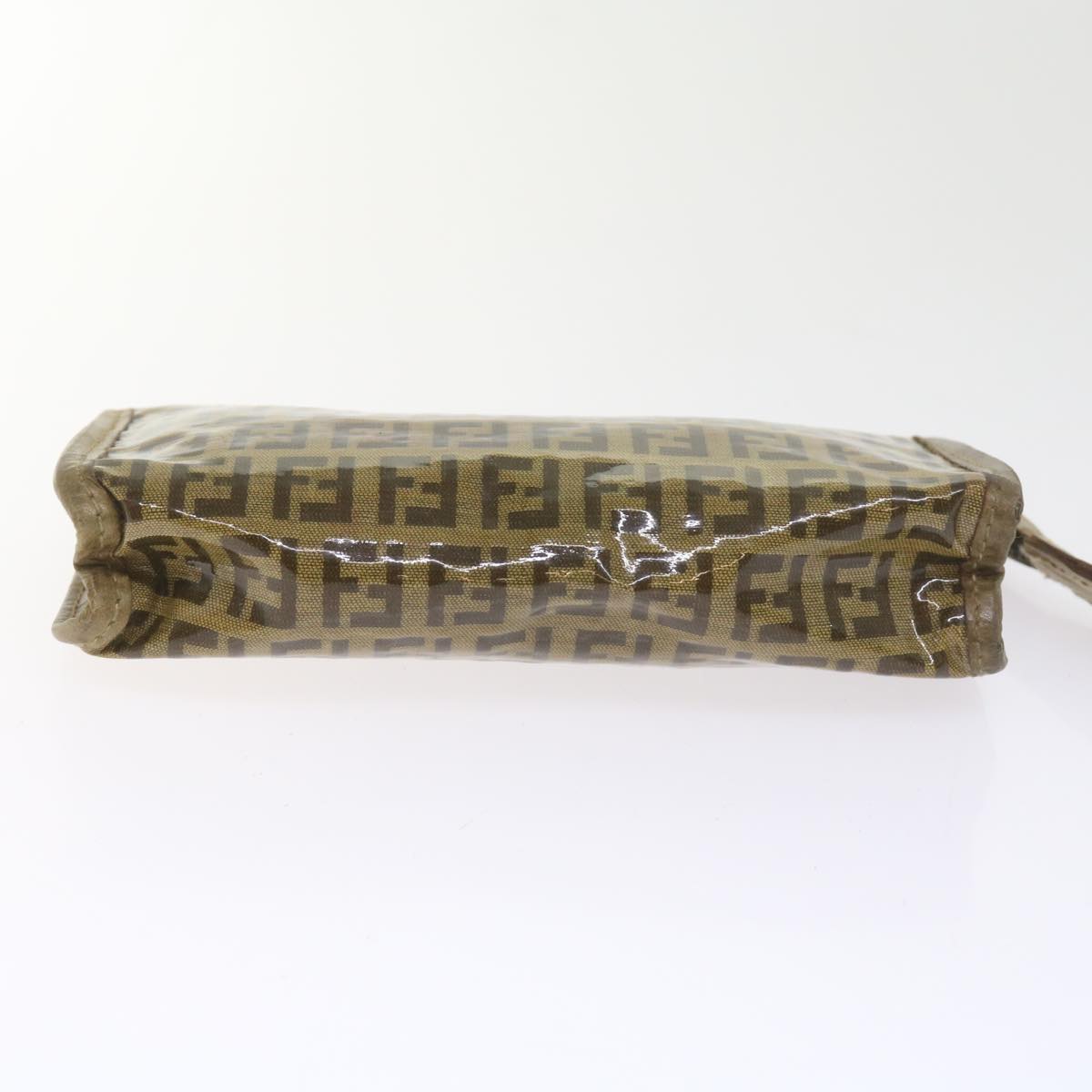 FENDI Pecan Canvas Wallet Shoulder Bag Coated Canvas 6Set Brown bs9110