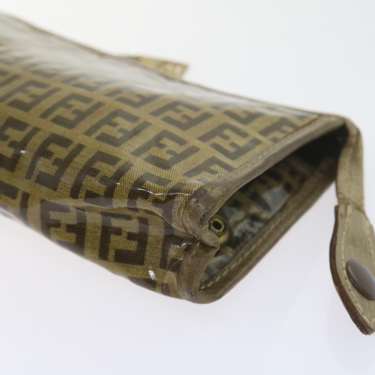 FENDI Pecan Canvas Wallet Shoulder Bag Coated Canvas 6Set Brown bs9110