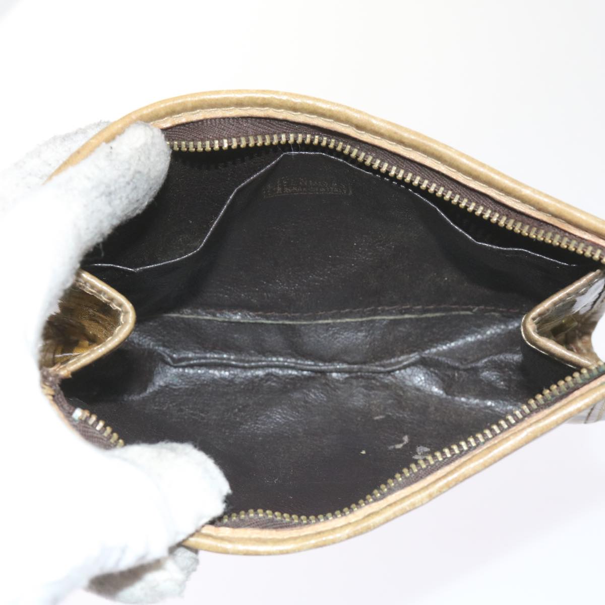 FENDI Pecan Canvas Wallet Shoulder Bag Coated Canvas 6Set Brown bs9110