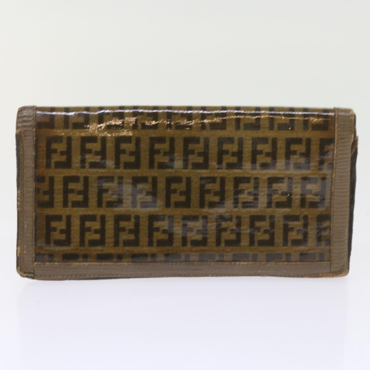 FENDI Pecan Canvas Wallet Shoulder Bag Coated Canvas 6Set Brown bs9110