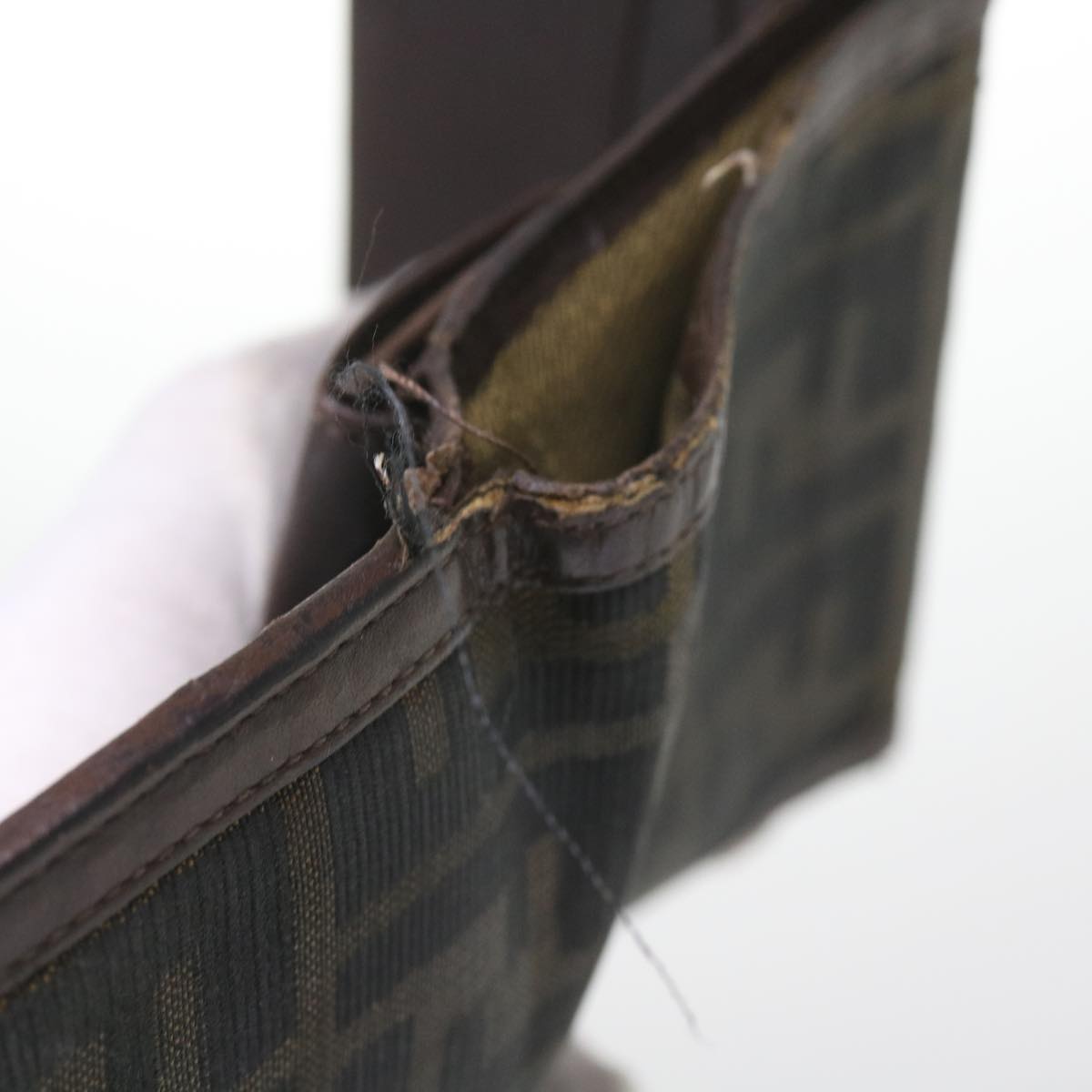 FENDI Pecan Canvas Wallet Shoulder Bag Coated Canvas 6Set Brown bs9110