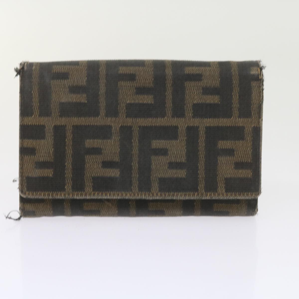 FENDI Pecan Canvas Wallet Shoulder Bag Coated Canvas 6Set Brown bs9110