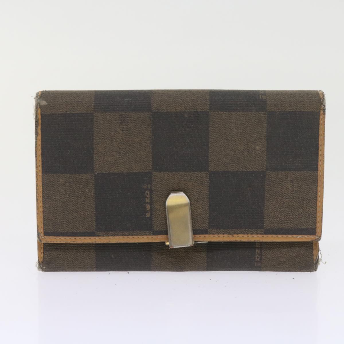 FENDI Pecan Canvas Wallet Shoulder Bag Coated Canvas 6Set Brown bs9110