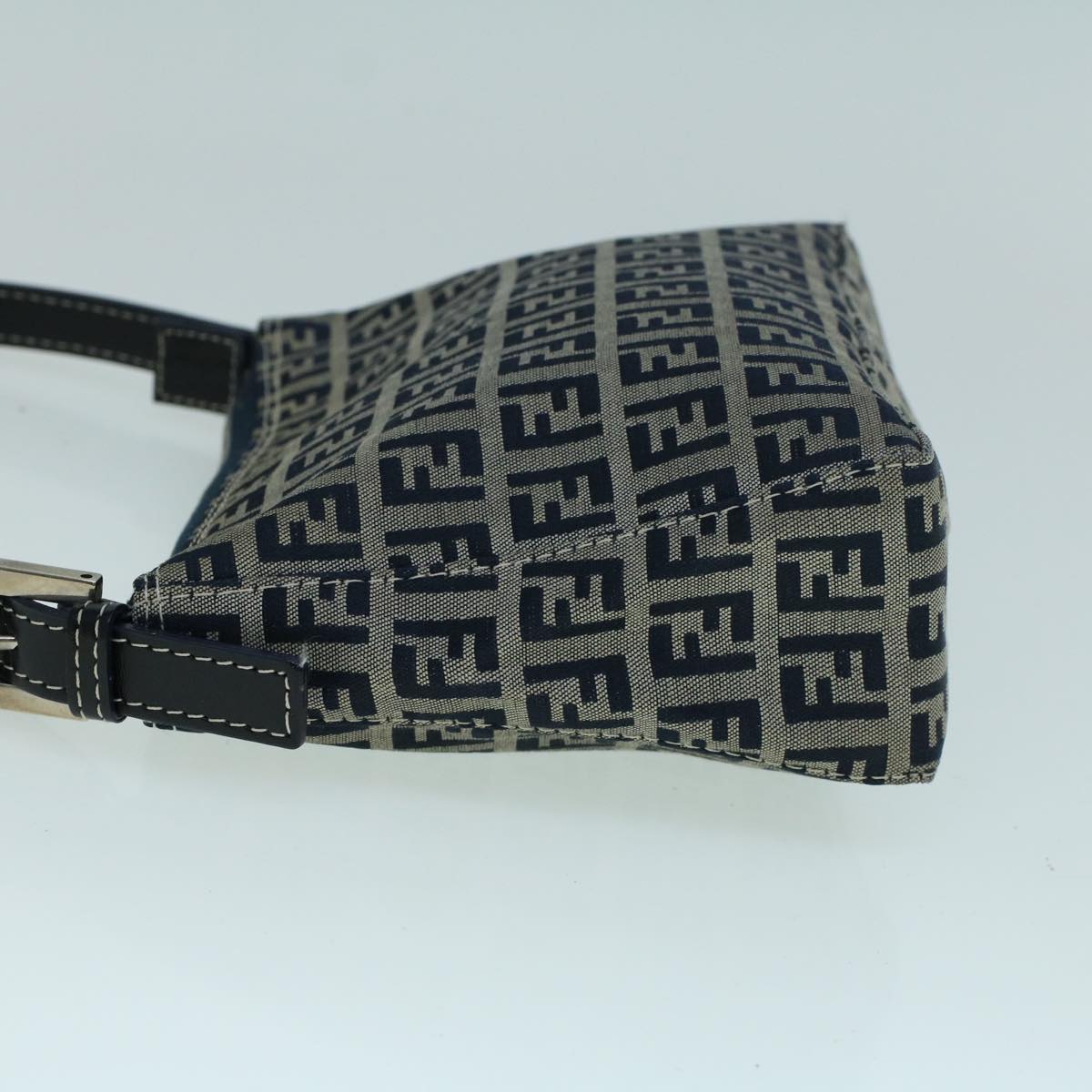 FENDI Zucchino Canvas Shoulder Bag Navy bs9131