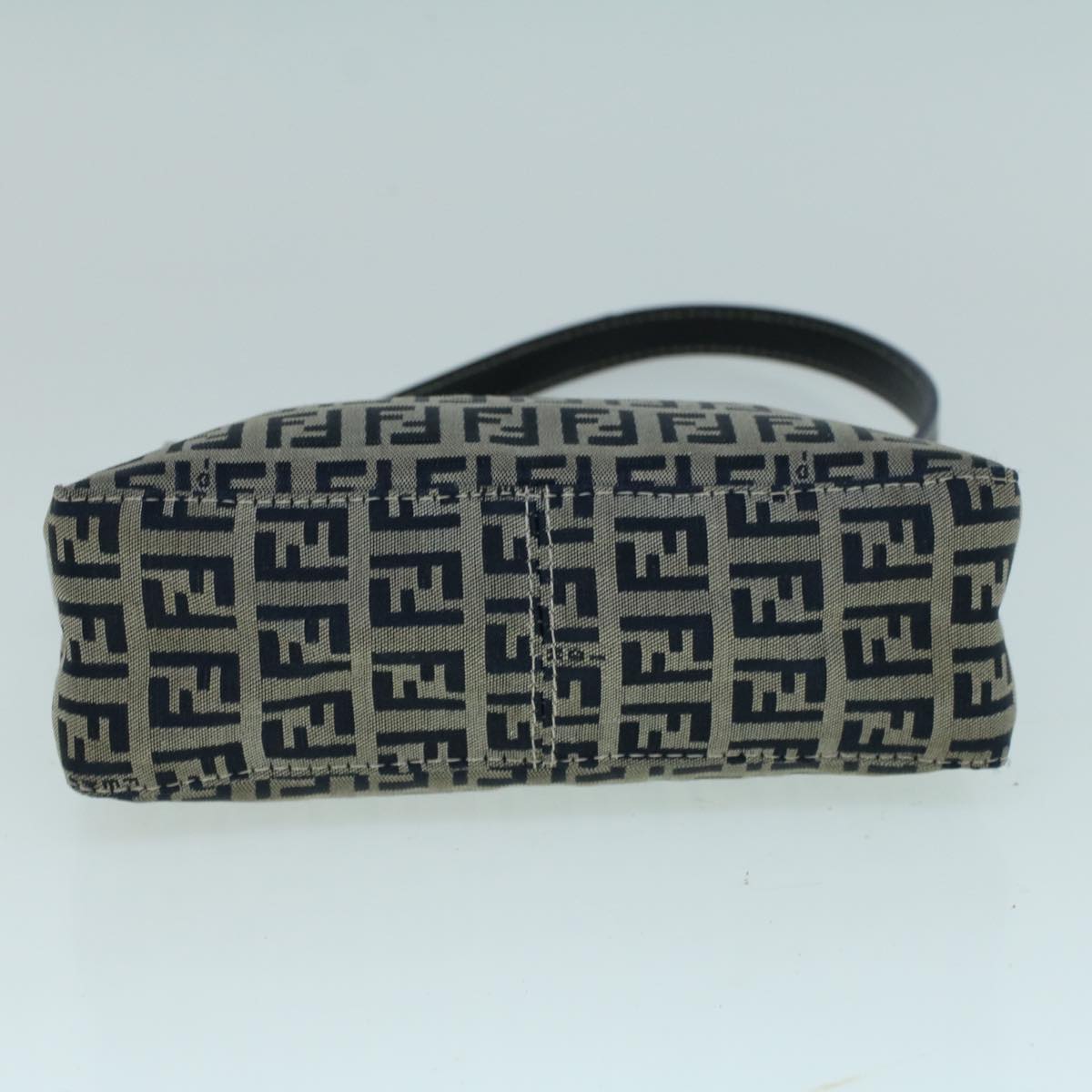 FENDI Zucchino Canvas Shoulder Bag Navy bs9131
