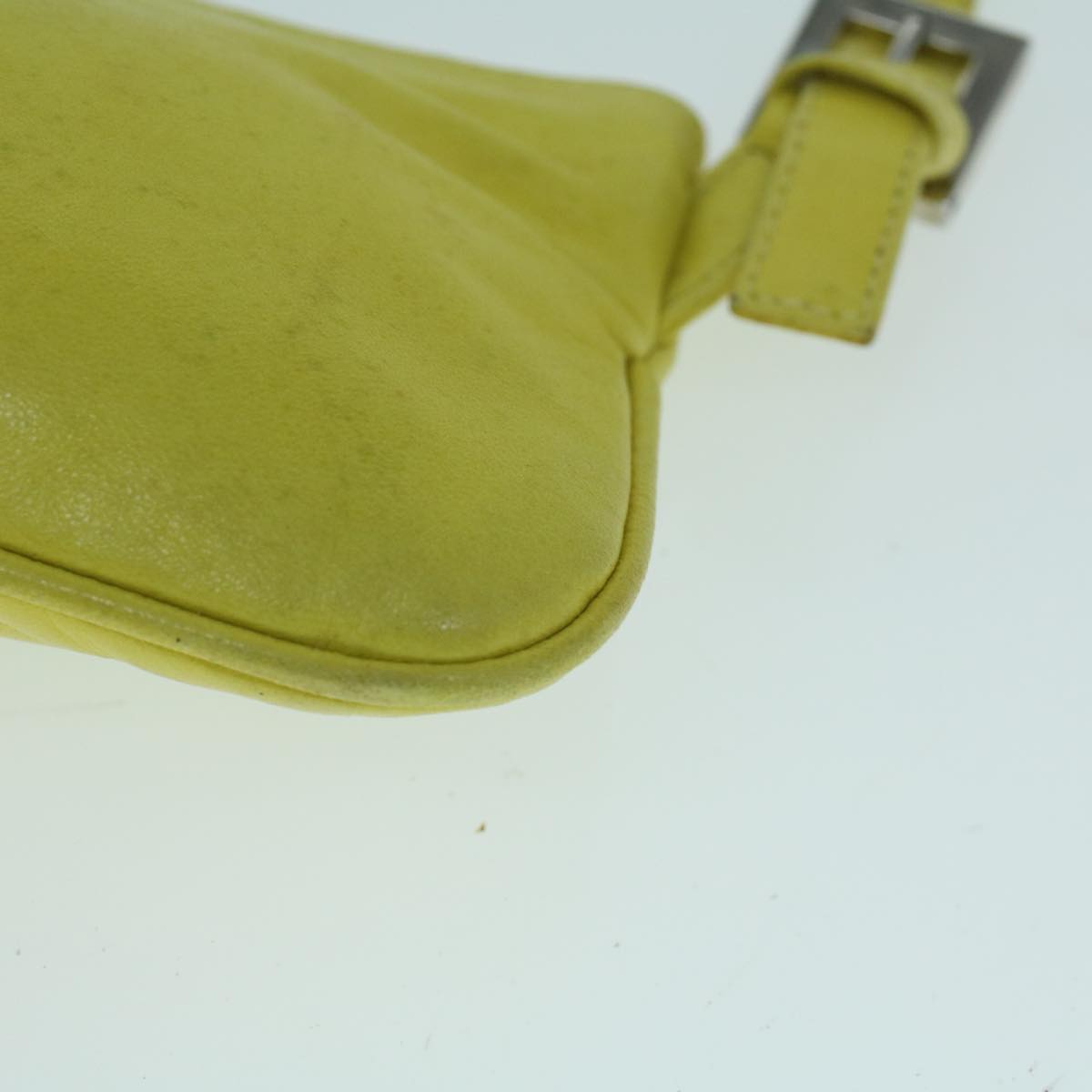 FENDI Mamma Baguette Shoulder Bag Leather Yellow 2354 26685 008 bs9132