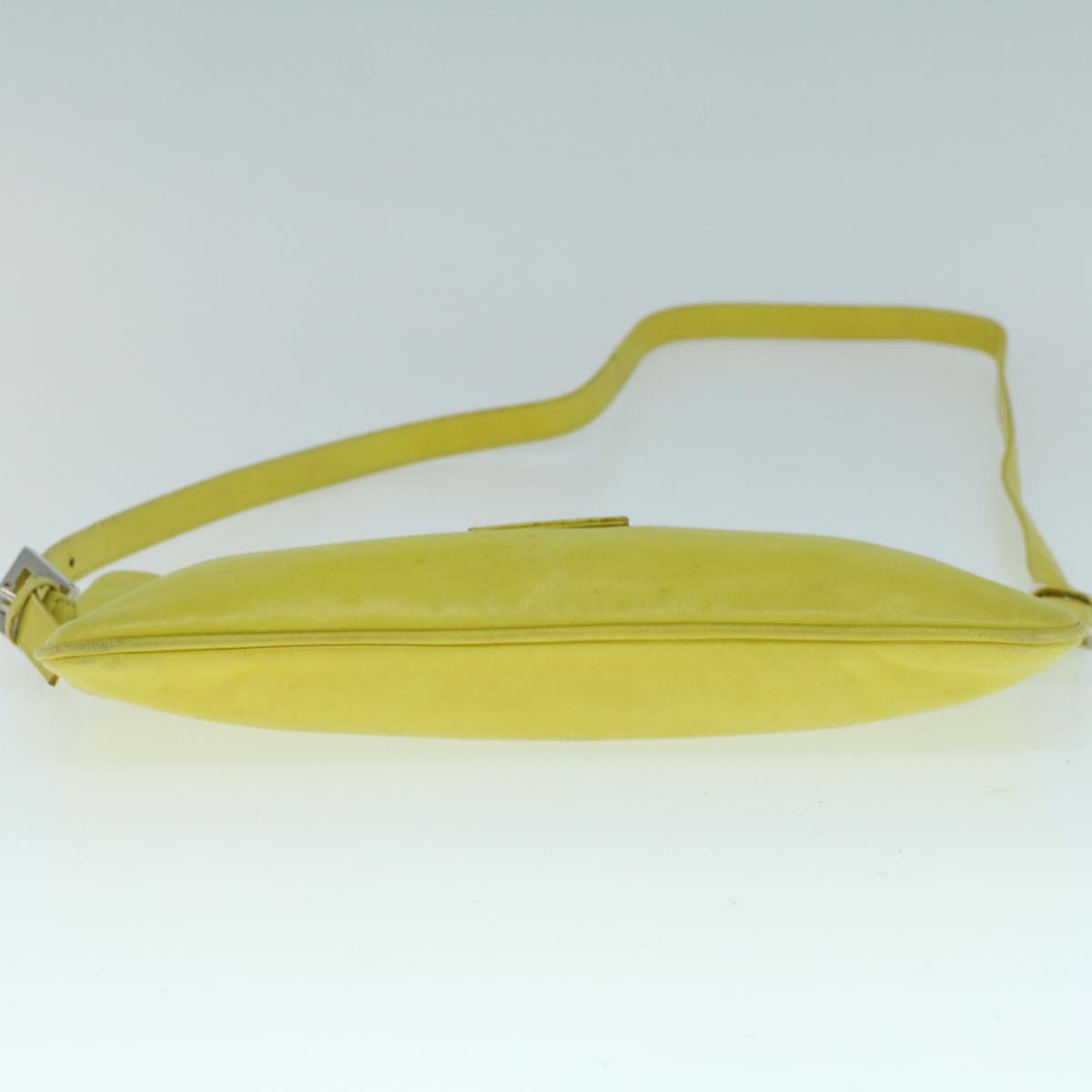 FENDI Mamma Baguette Shoulder Bag Leather Yellow 2354 26685 008 bs9132