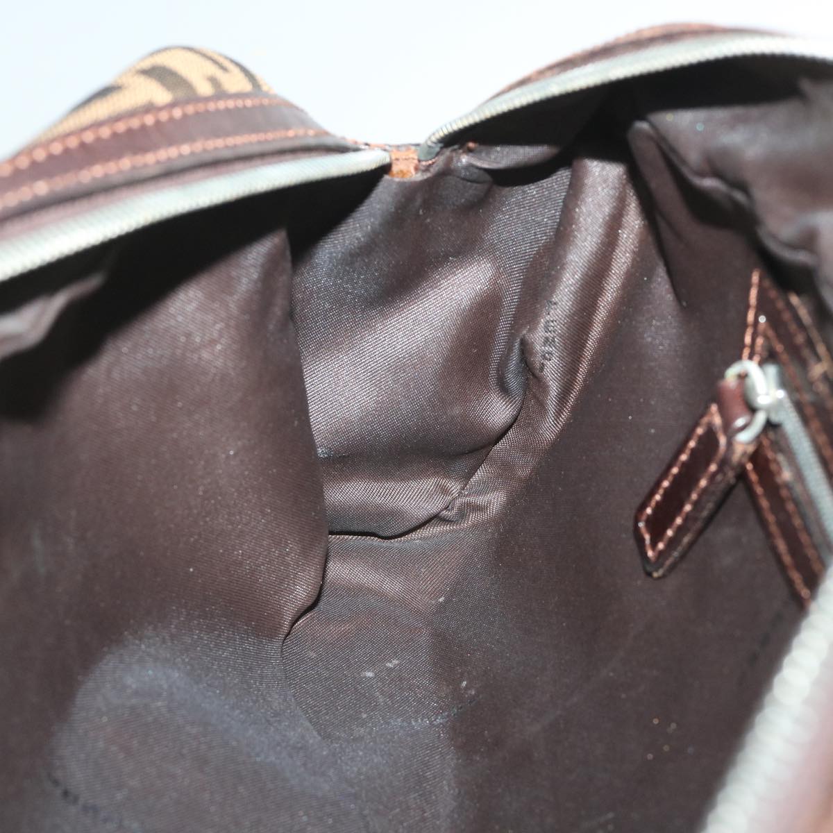 FENDI Zucca Canvas Shoulder Bag Brown 71 16560 0 012 bs9134