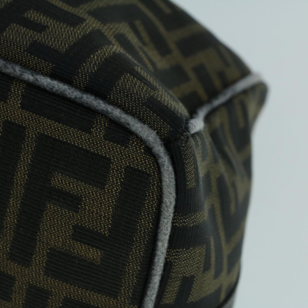 FENDI Zucca Canvas Hand Bag Black Brown bs9136