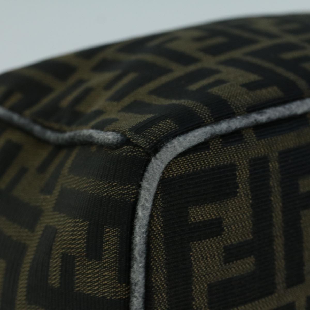FENDI Zucca Canvas Hand Bag Black Brown bs9136