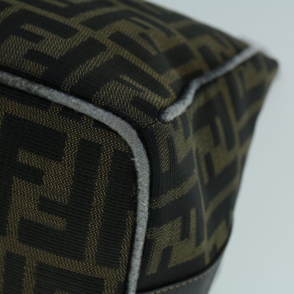 FENDI Zucca Canvas Hand Bag Black Brown bs9136