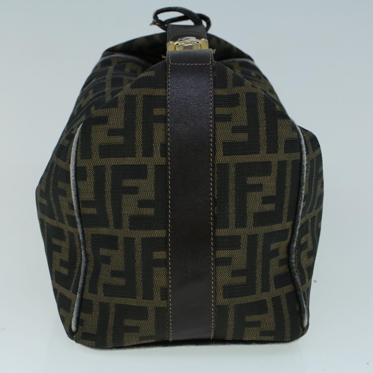FENDI Zucca Canvas Hand Bag Black Brown bs9136
