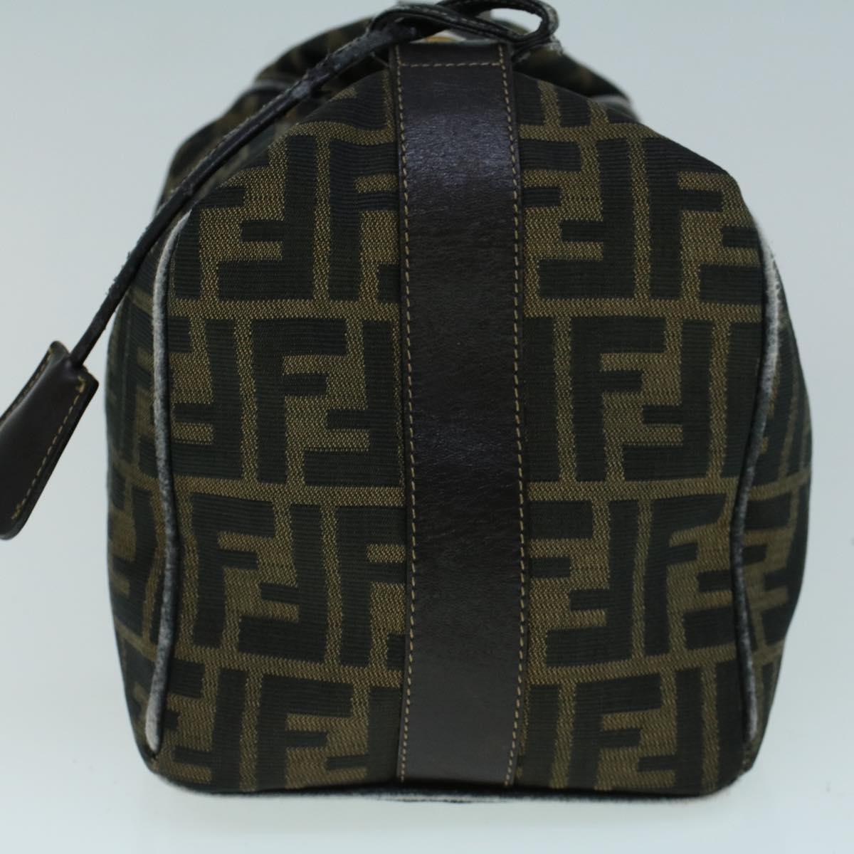 FENDI Zucca Canvas Hand Bag Black Brown bs9136