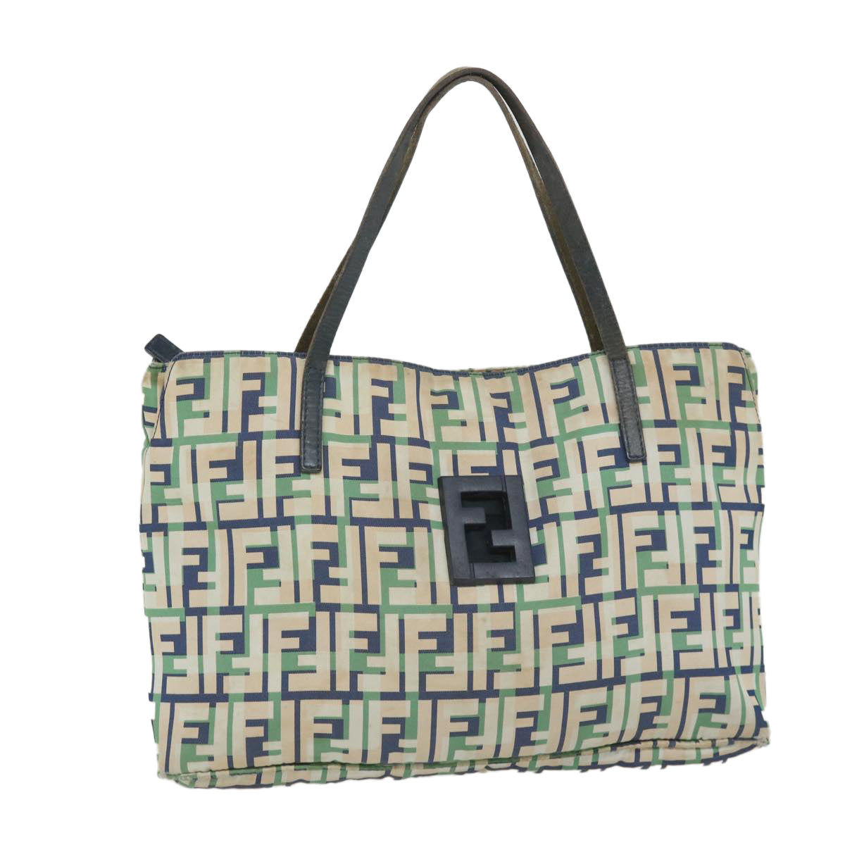 FENDI Zucca Canvas Tote Bag Green bs9259