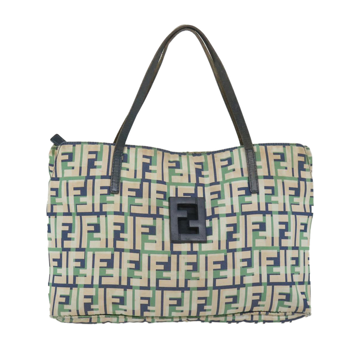 FENDI Zucca Canvas Tote Bag Green bs9259