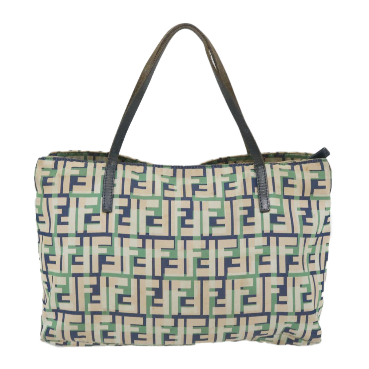 FENDI Zucca Canvas Tote Bag Green bs9259
