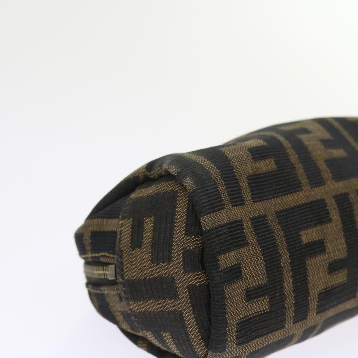 FENDI Zucca Canvas Pouch Black Brown bs9279