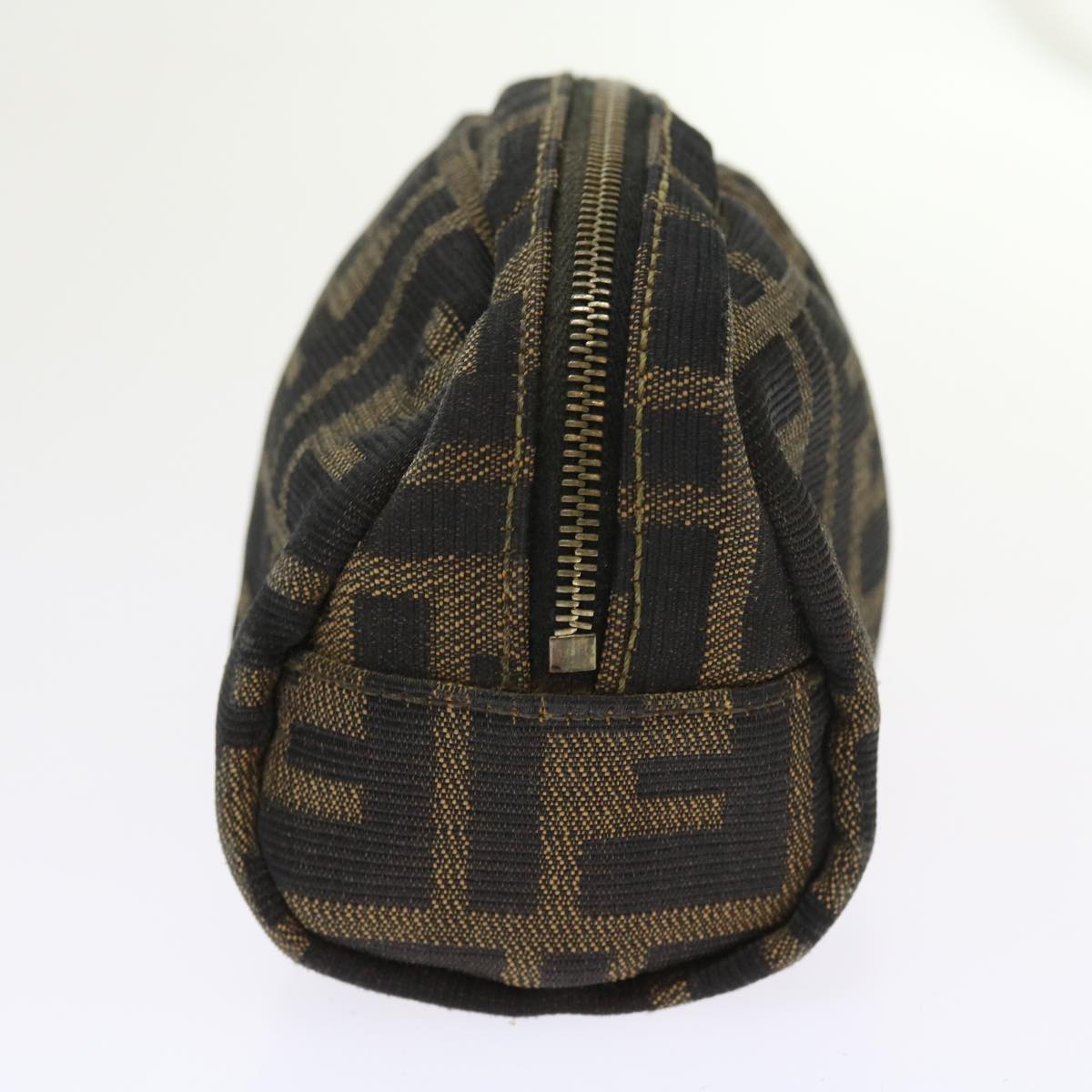 FENDI Zucca Canvas Pouch Black Brown bs9279