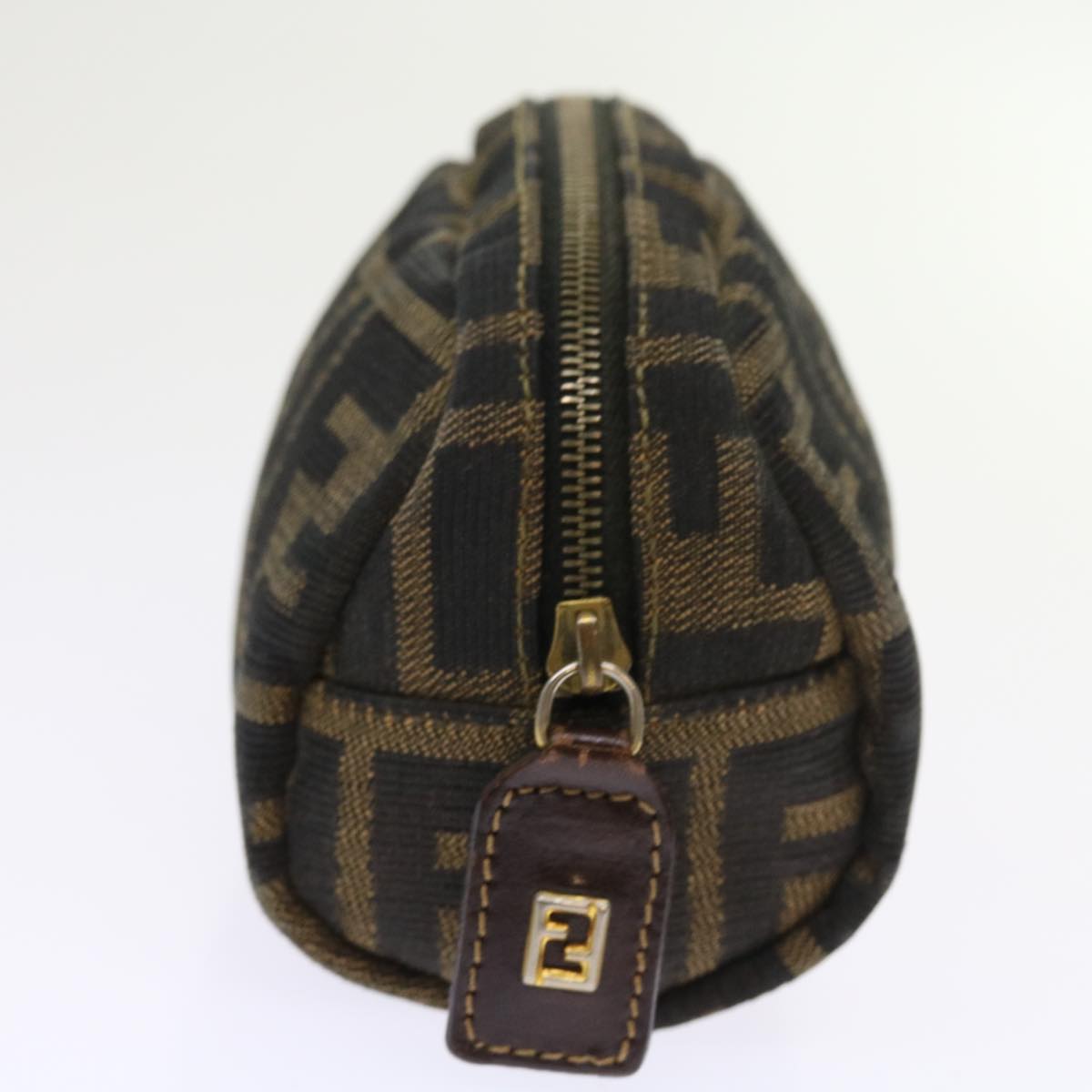FENDI Zucca Canvas Pouch Black Brown bs9279
