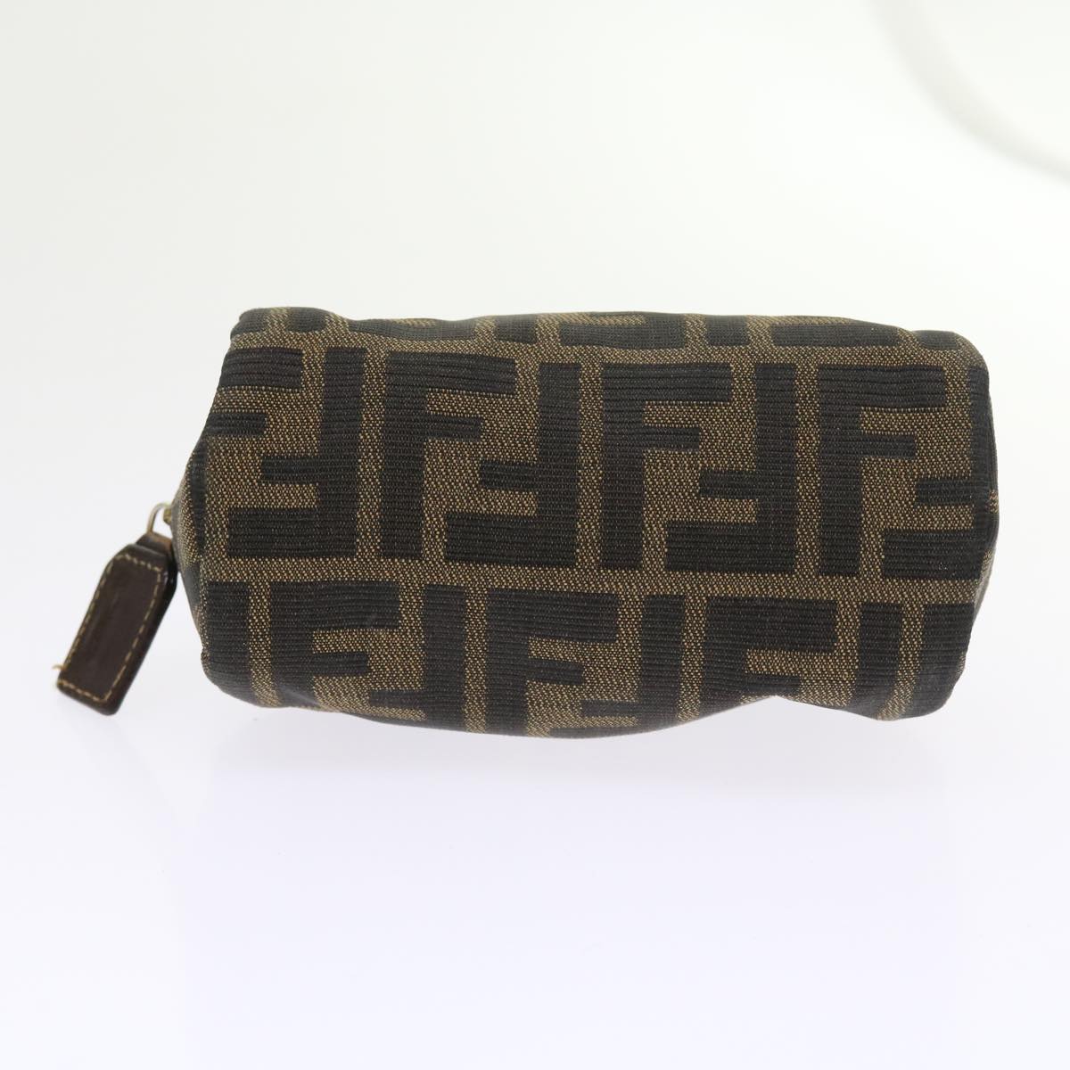 FENDI Zucca Canvas Pouch Black Brown bs9279