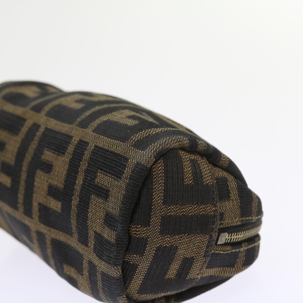 FENDI Zucca Canvas Pouch Black Brown bs9279