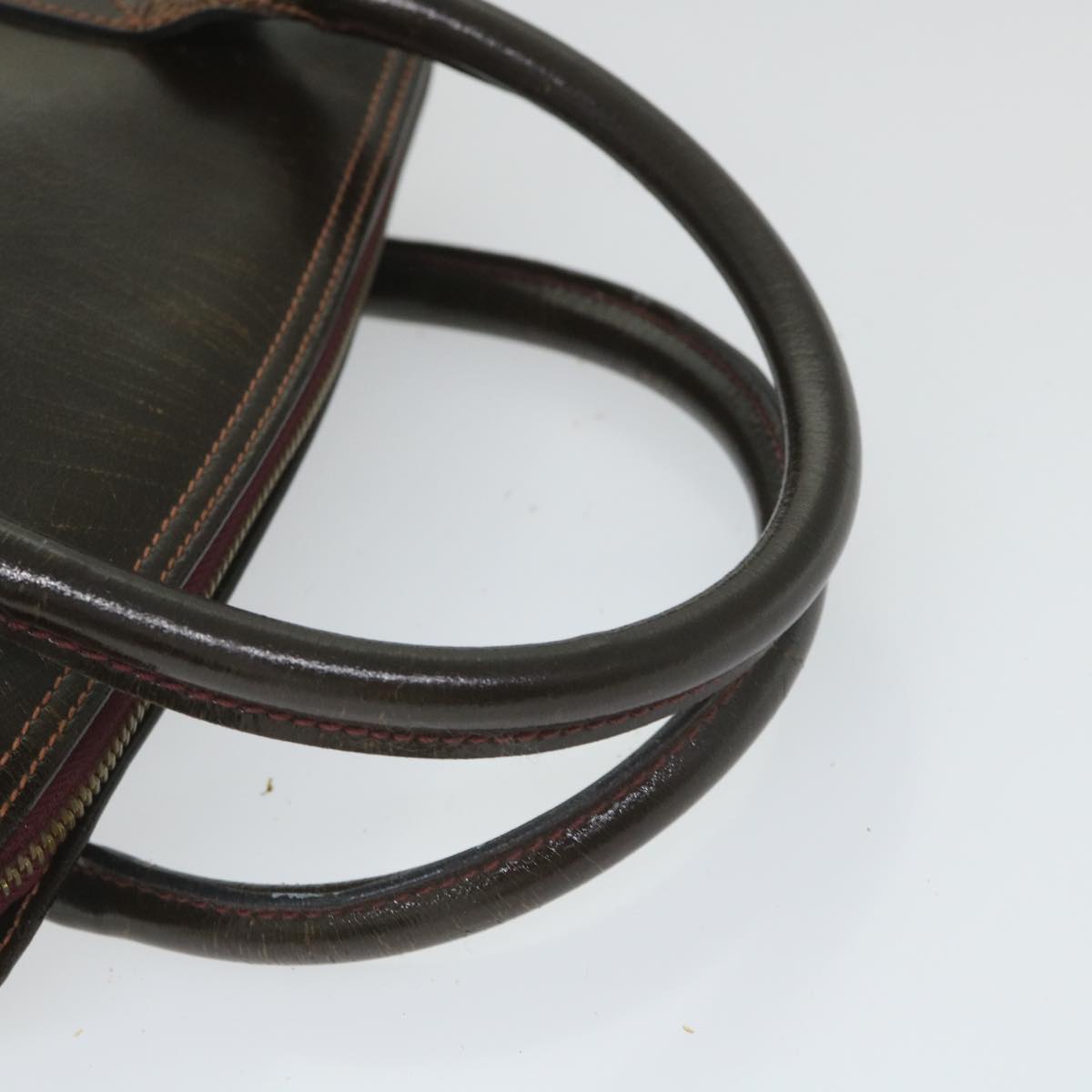 FENDI Hand Bag Leather 2way Brown bs9432