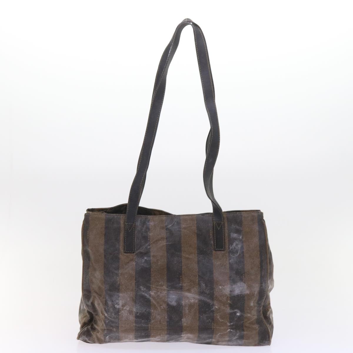 FENDI Pecan Canvas Shoulder Pouch Hand Bag Coated Canvas 4Set Brown bs9654