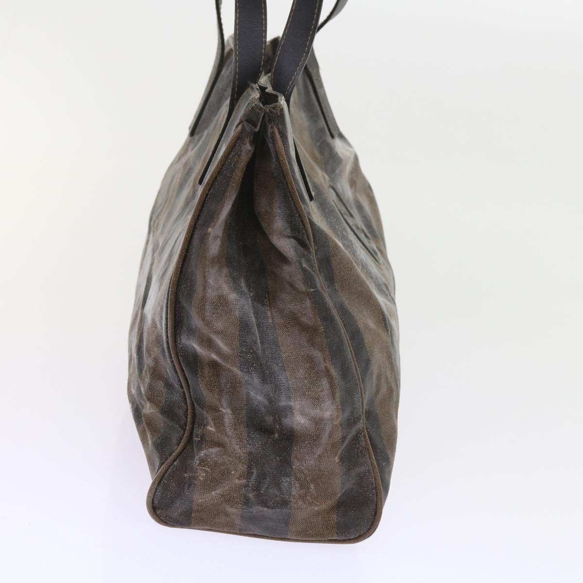 FENDI Pecan Canvas Shoulder Pouch Hand Bag Coated Canvas 4Set Brown bs9654