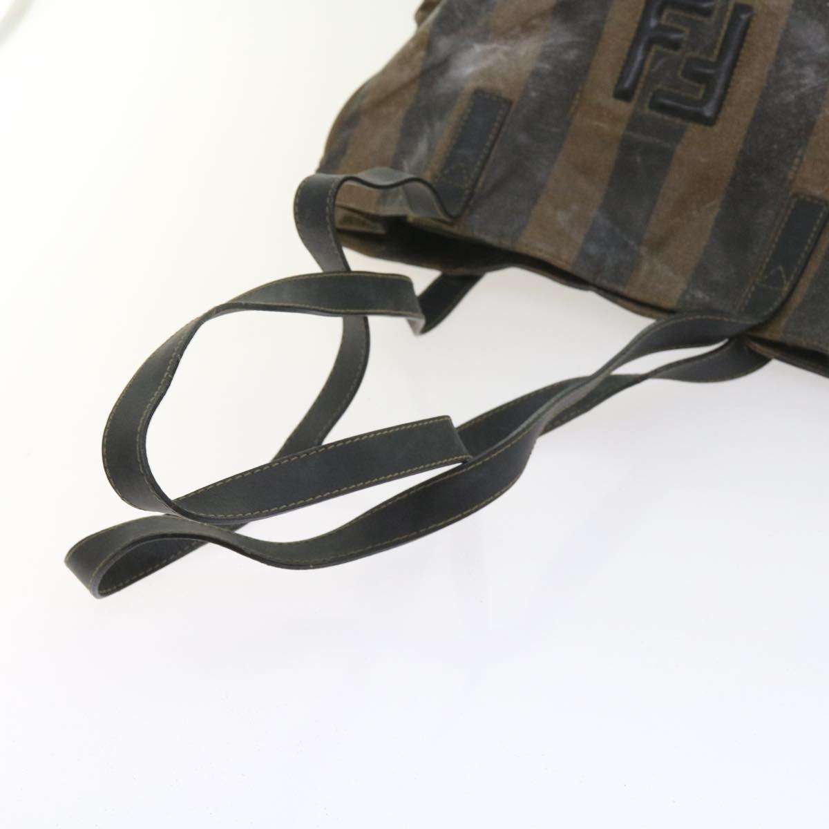FENDI Pecan Canvas Shoulder Pouch Hand Bag Coated Canvas 4Set Brown bs9654