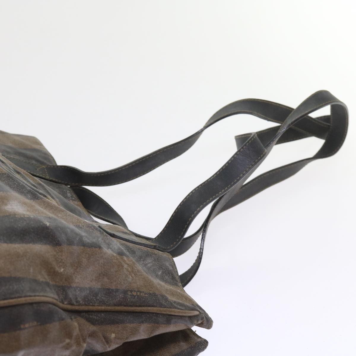 FENDI Pecan Canvas Shoulder Pouch Hand Bag Coated Canvas 4Set Brown bs9654