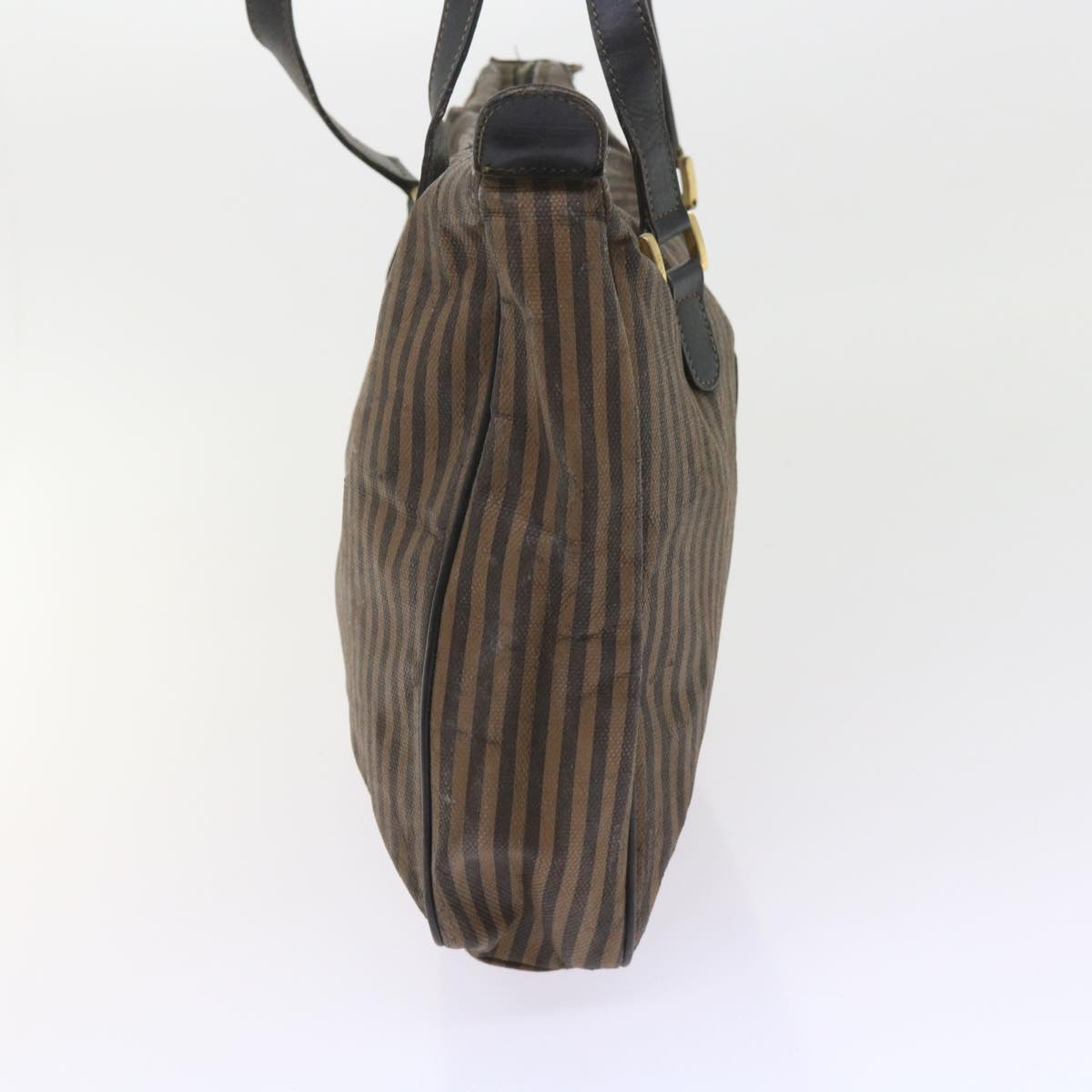 FENDI Pecan Canvas Shoulder Pouch Hand Bag Coated Canvas 4Set Brown bs9654