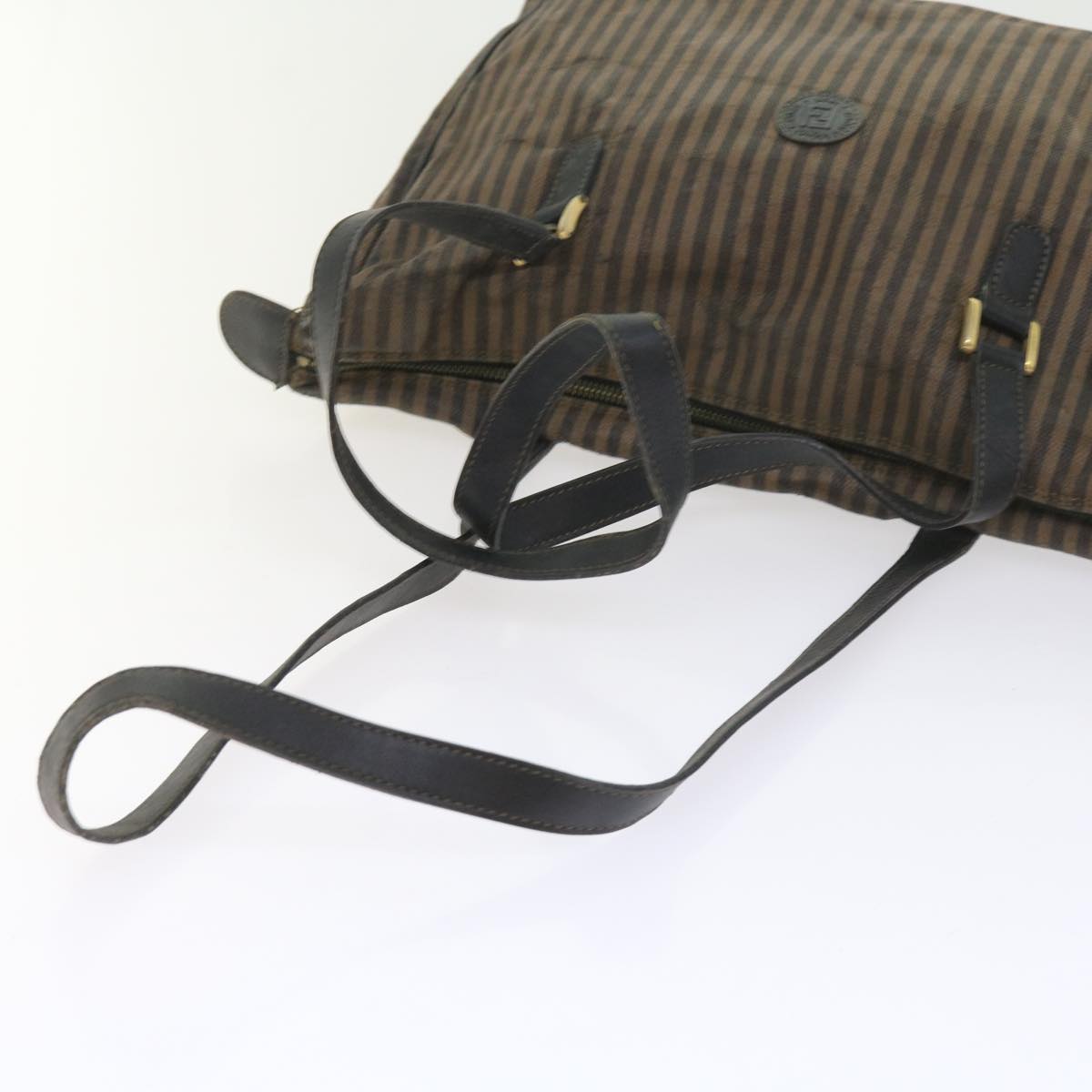 FENDI Pecan Canvas Shoulder Pouch Hand Bag Coated Canvas 4Set Brown bs9654