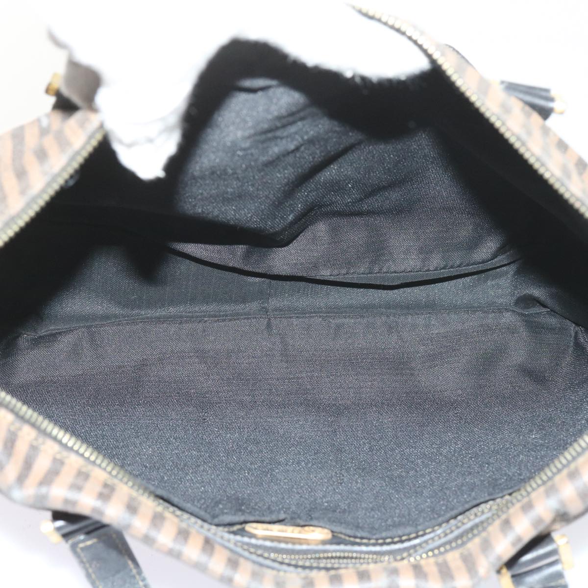 FENDI Pecan Canvas Shoulder Pouch Hand Bag Coated Canvas 4Set Brown bs9654