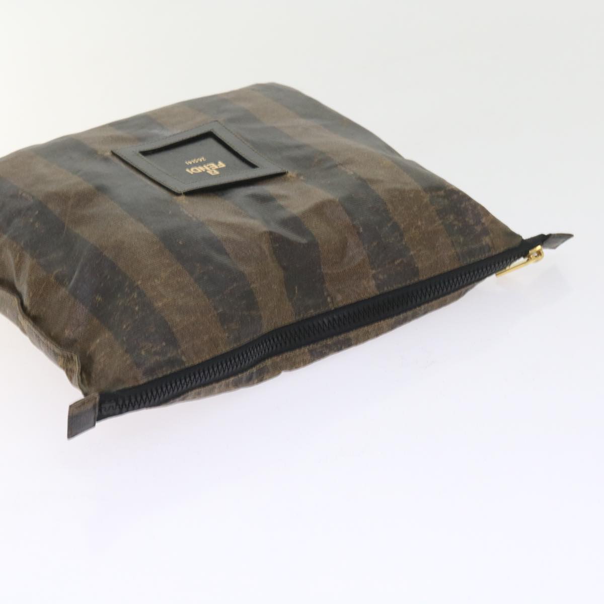FENDI Pecan Canvas Shoulder Pouch Hand Bag Coated Canvas 4Set Brown bs9654