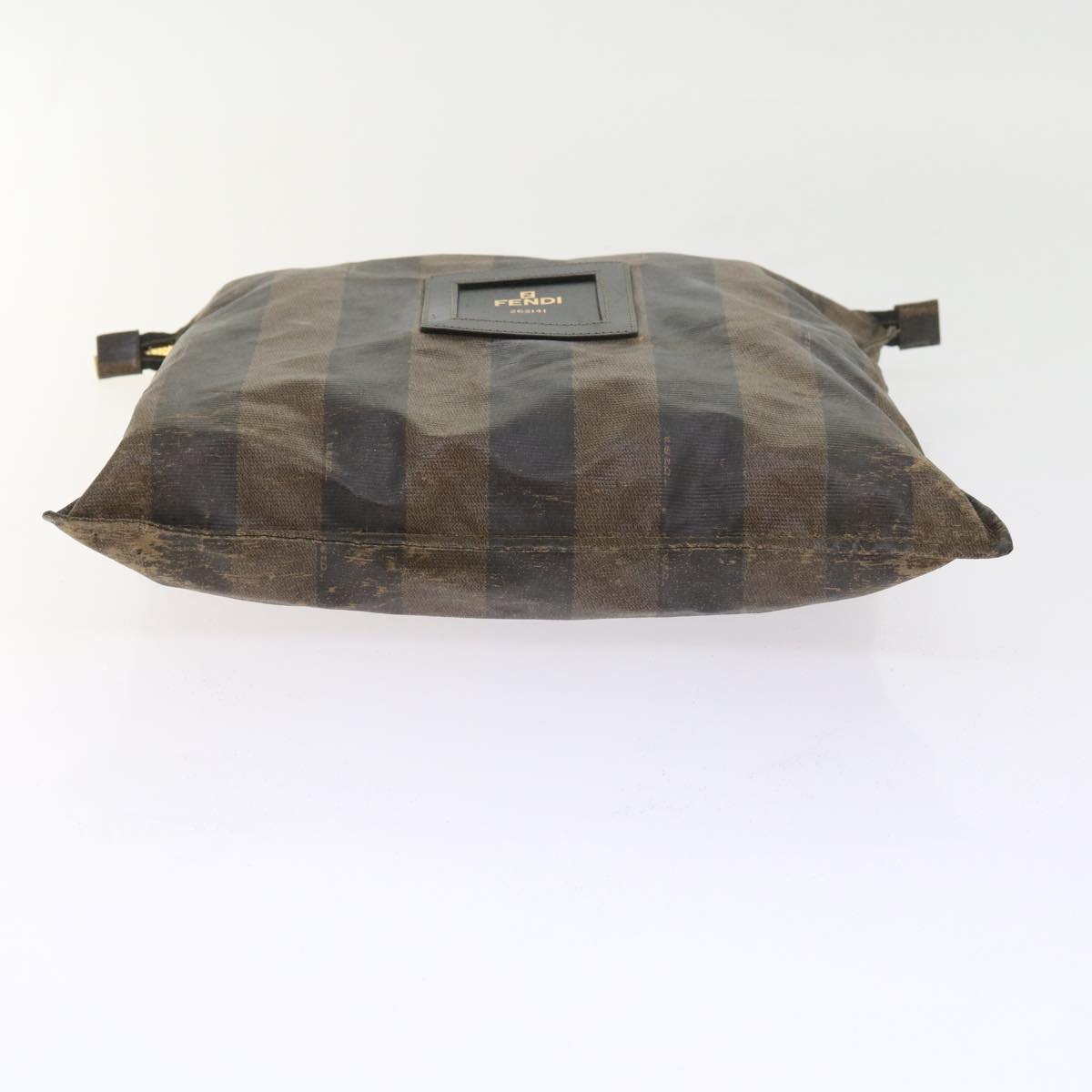 FENDI Pecan Canvas Shoulder Pouch Hand Bag Coated Canvas 4Set Brown bs9654