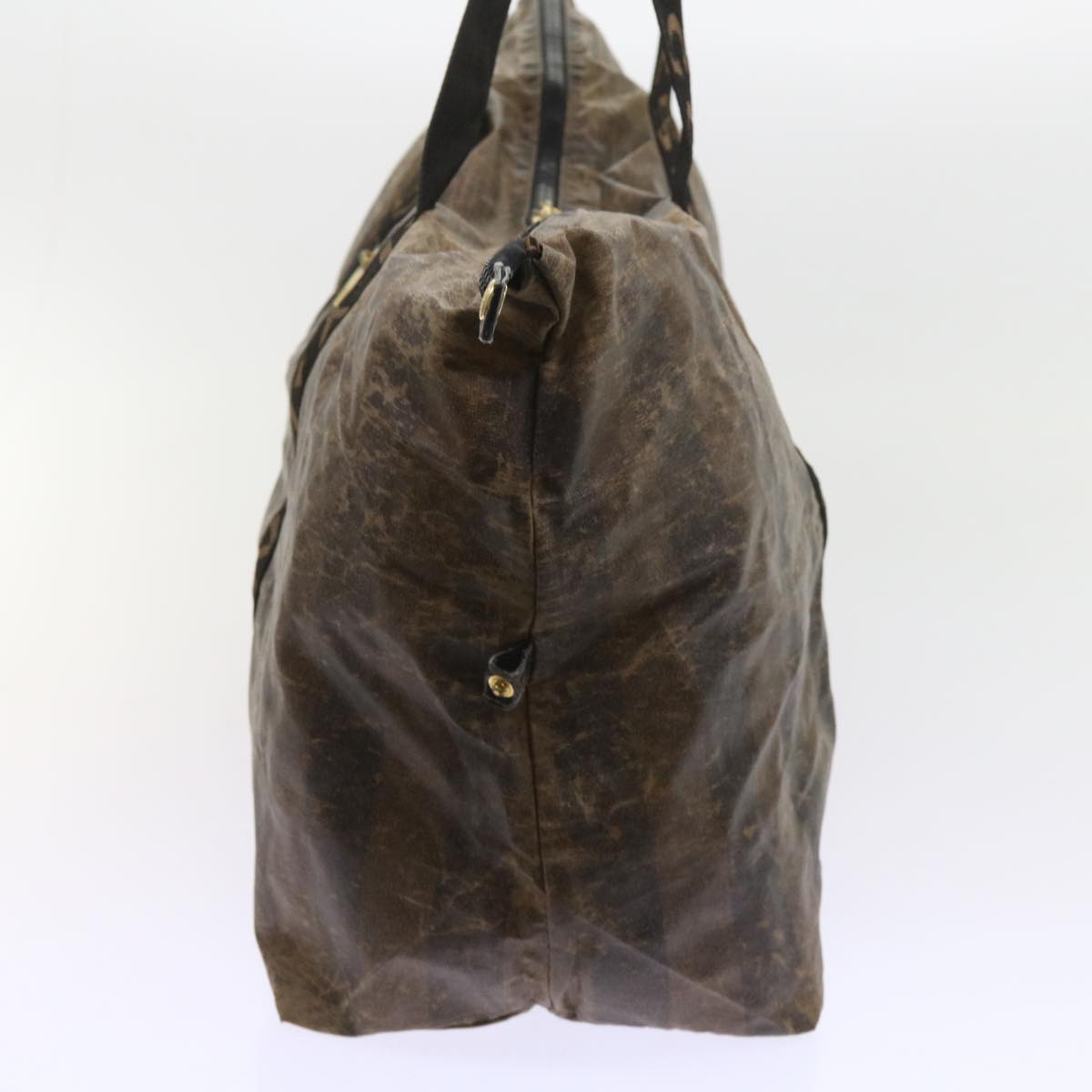 FENDI Pecan Canvas Shoulder Pouch Hand Bag Coated Canvas 4Set Brown bs9654