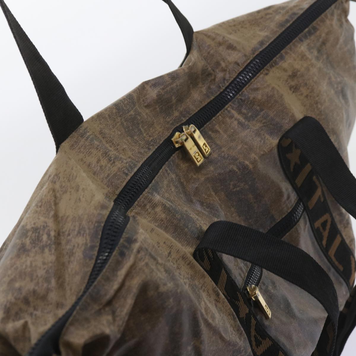 FENDI Pecan Canvas Shoulder Pouch Hand Bag Coated Canvas 4Set Brown bs9654