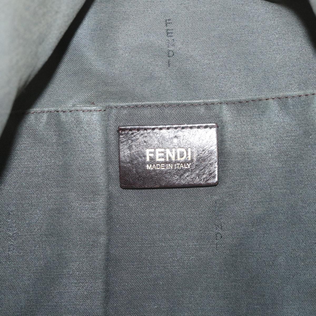 FENDI Tote Bag Leather Gray bs9668