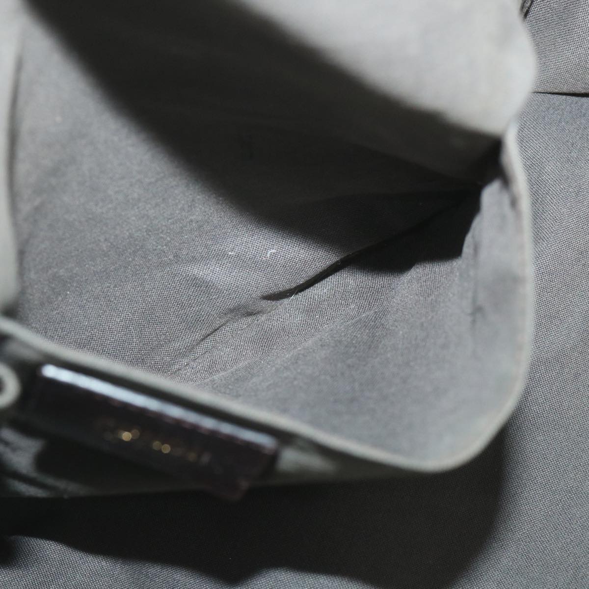 FENDI Tote Bag Leather Gray bs9668