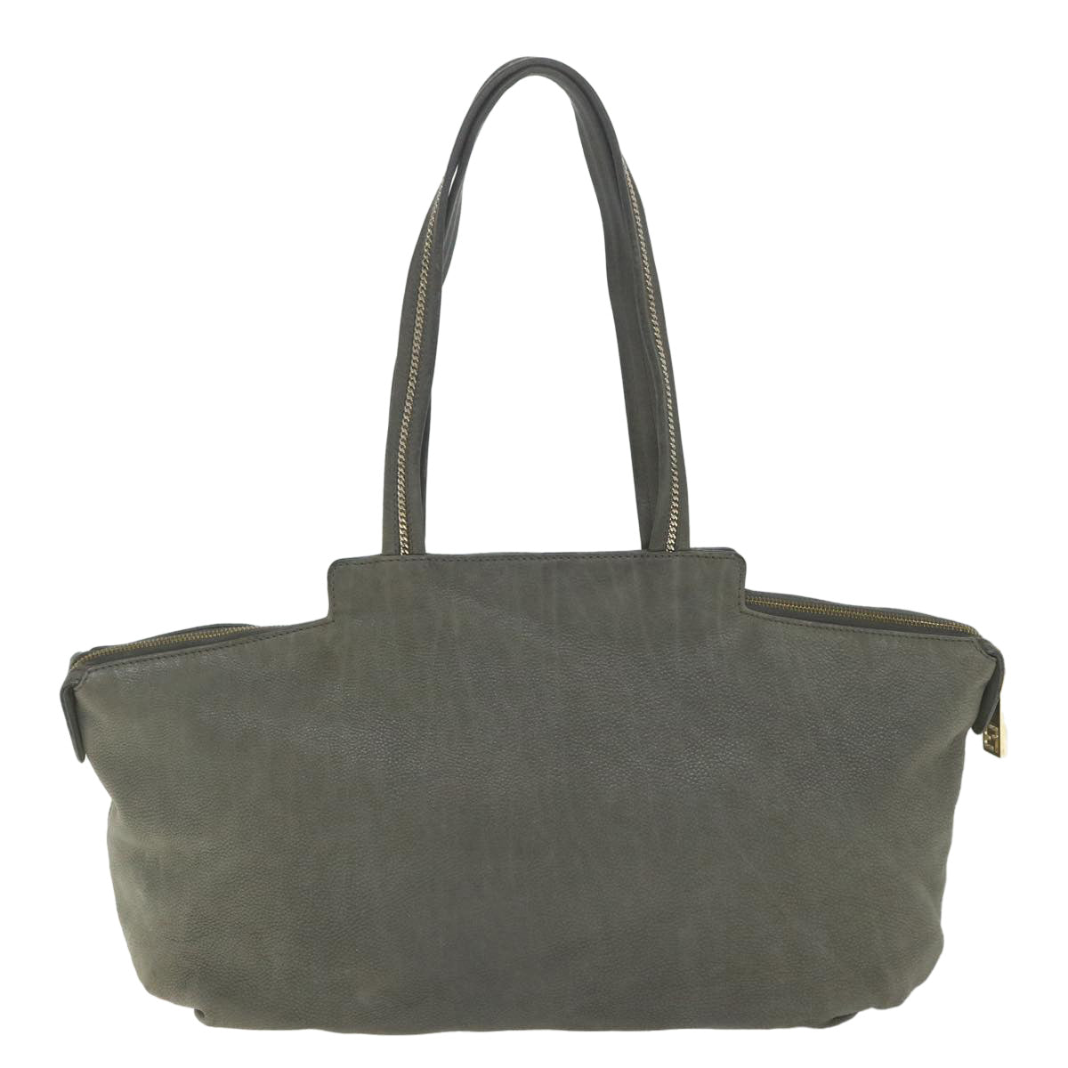 FENDI Tote Bag Leather Gray bs9668
