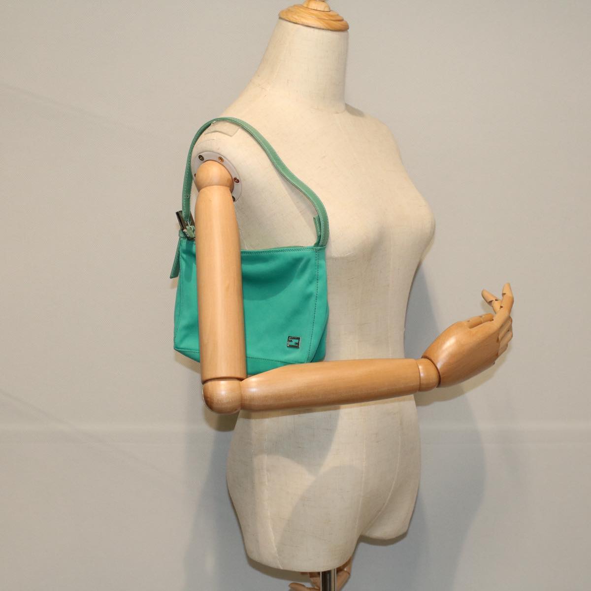 FENDI Shoulder Bag Nylon Green Emerald bs9719