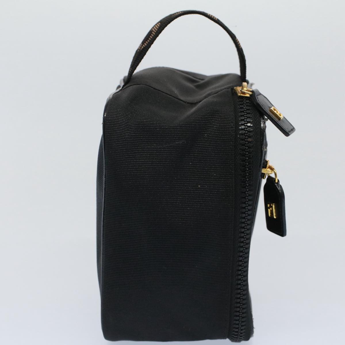 FENDI Hand Pouch Nylon Black Brown bs9727