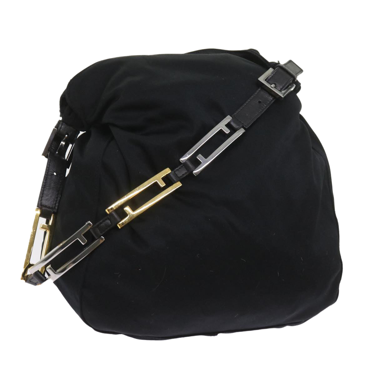 FENDI Shoulder Bag Nylon Black bs9744